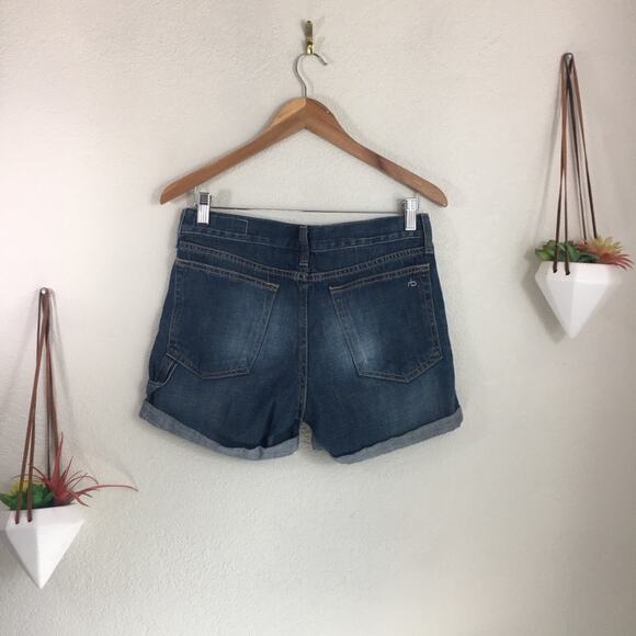Rag and Bone cuffed carpenter denim shorts - Picture 2 of 5